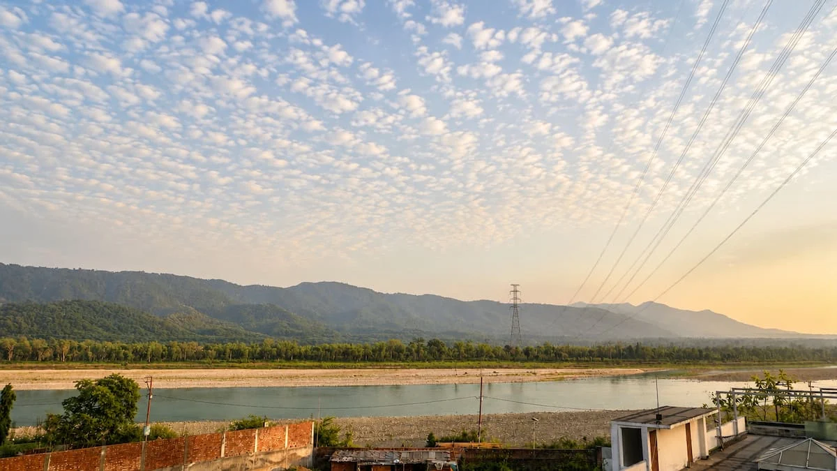Rishikesh riverside scene near the homestay