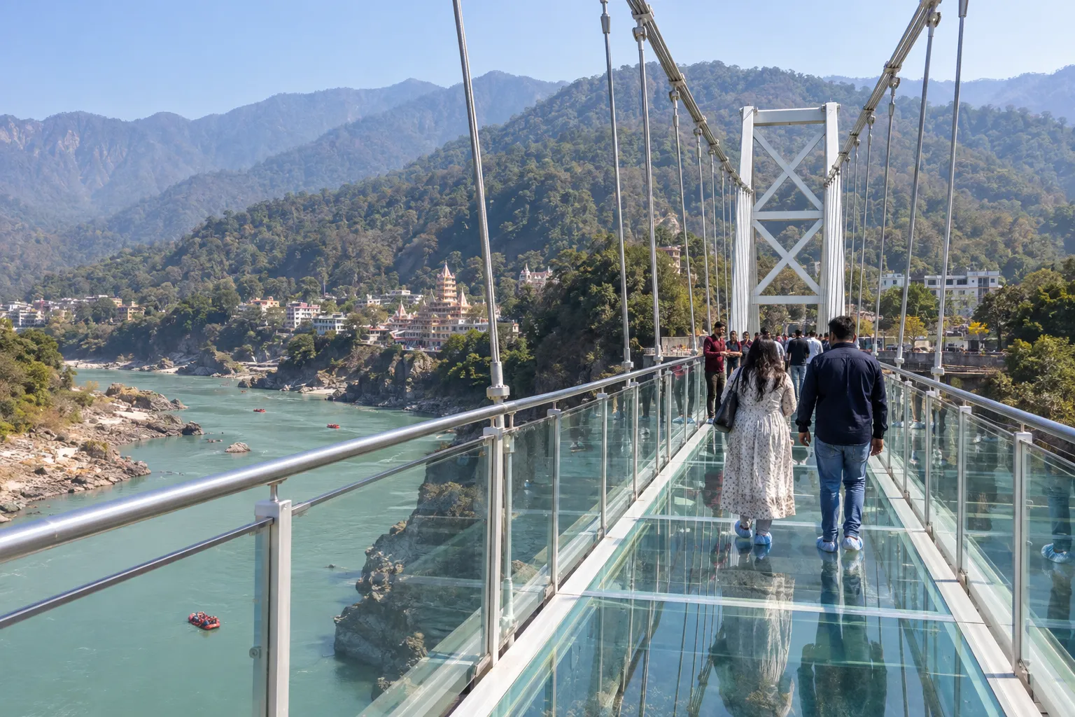 Bajrang Setu glass bridge near Rishikesh